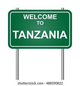 Welcome to Tanzania, green signal vector