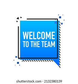 Welcome Team Blue Banner 3d Style Stock Vector (Royalty Free ...