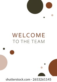 Welcome to the team card, abstract
