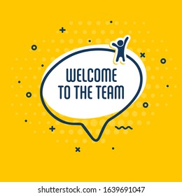 Welcome Team Design On Yellow Background Stock Vector (Royalty Free ...