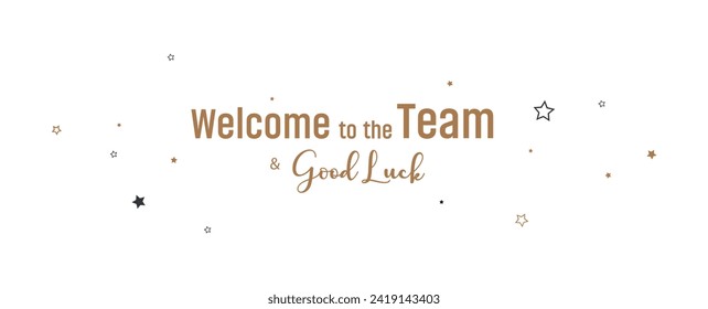 bienvenidos al equipo y buena suerte en el fondo blanco