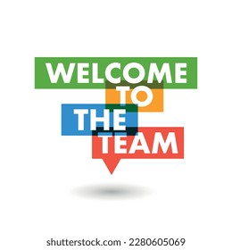 Welcome to the team icon in flat style. Hire worker vector illustration on isolated background. Teamwork sign business concept.