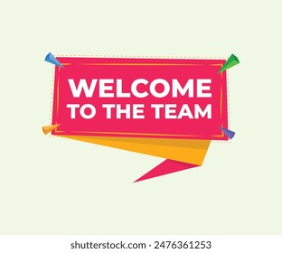 Welcome to the team icon in flat style. Hire worker vector illustration on isolated background. Teamwork sign business concept.
