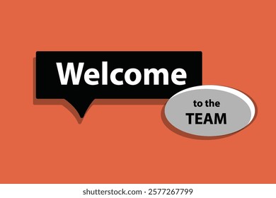 Welcome to the team icon in flat style. Hire worker vector illustration design background