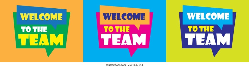 Welcome to the team lettering vector illustration. Editable stoke eps 10.