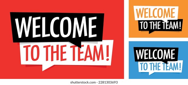 Welcome to the team on color background