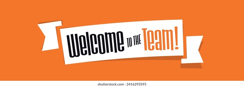 Welcome to the team on color background