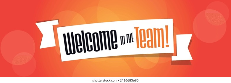 Welcome to the team on color background