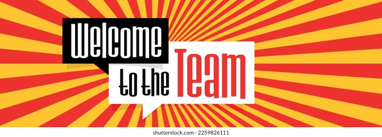 Willkommen im Team zur Sprechblase