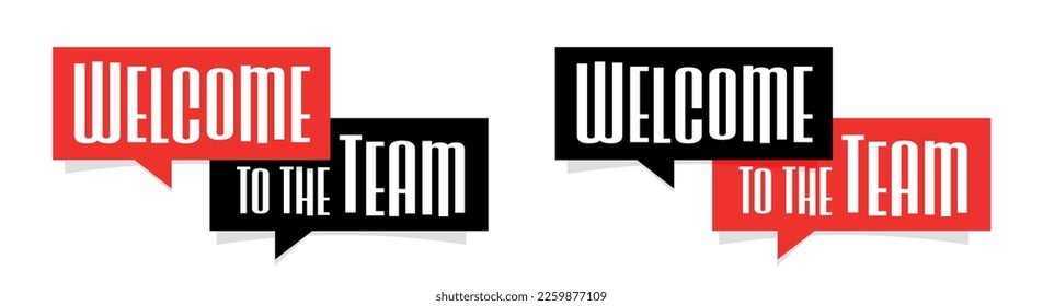 Willkommen im Team zur Sprechblase