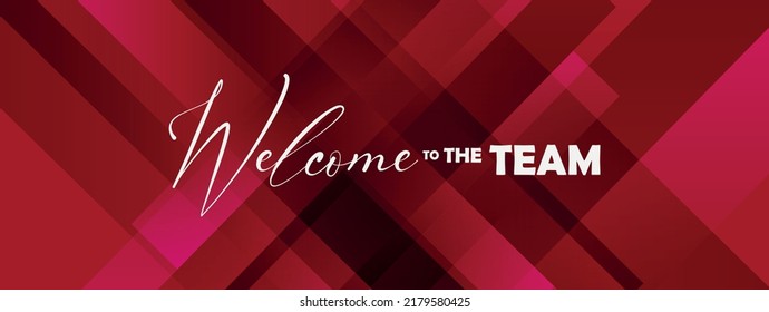 welcome to the team on white background