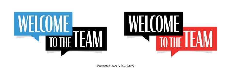 Willkommen im Team auf weißem Hintergrund