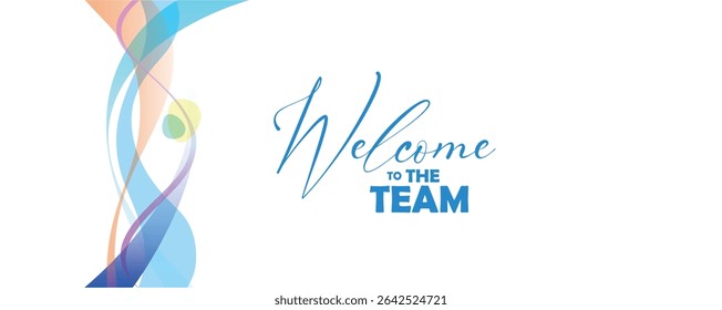 welcome to the team on white background