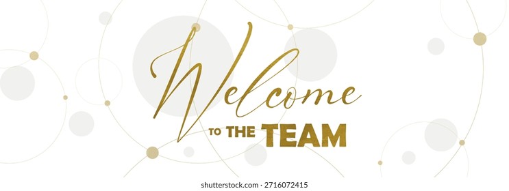 Bienvenido al equipo sobre fondo blanco