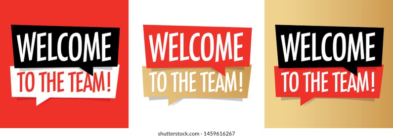 Welcome to the team / Red, gold and black