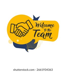 Bienvenido al equipo, pegatina - icono de Vector