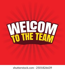 Welcome to the team typography banner template design. Welcome editable 3d text for hiring employee. welcome to the team banner for company  recruitment process.