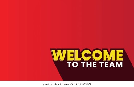 Welcome to the team typography banner template design