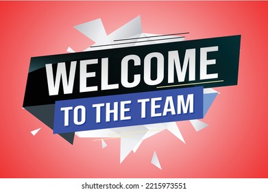 bienvenida a la ilustración vectorial concepto de palabra de equipo con líneas 3d estilo para página de inicio de medios sociales, plantilla, web, aplicación móvil, afiche, banner, volante, fondo, tarjeta de regalo, etiqueta, papel tapiz