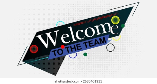 welcome to the team word concept vector illustration with lines 3d style for social media landing page, template, web, banner, flyer, background, gift card, label, wallpaper. eps 10 vector dynamic