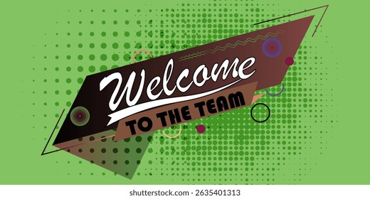 welcome to the team word concept vector illustration with lines 3d style for social media landing page, template, web, banner, flyer, background, gift card, label, wallpaper. eps 10 vector dynamic