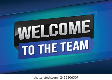 Willkommen beim Team Word Text Concept Icon Logo Symbol Symbol Vektorgrafik Hinweis 3D Neuer Stil für die Verwendung Zielseite, Vorlage, Benutzeroberfläche, Web, mobile App, Poster, Banner, Flyer, Hintergrund, Geschenkkarte, Coupon

