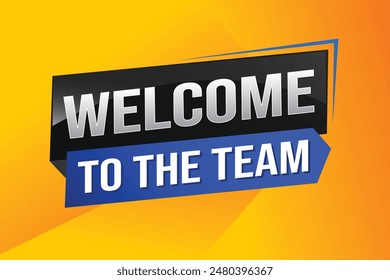 bienvenido al equipo palabra concepto concepto de texto logo signo símbolo Vector nota 3d nuevo estilo para uso página de destino, Plantilla, ui, Web, App móvil, póster, Anuncio, flyer, telón de fondo, Tarjeta de regalo, Cupón

