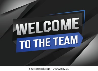 Willkommen beim Team Word Text Concept Icon Logo Symbol Symbol Vektorgrafik Hinweis 3D Neuer Stil für die Verwendung Zielseite, Vorlage, Benutzeroberfläche, Web, mobile App, Poster, Banner, Flyer, Hintergrund, Geschenkkarte, Coupon

