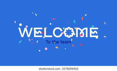 Welcome to the team word text modern simple speech bubble. welcome to team text information sign. Vector stock illustration