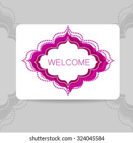 Welcome. Template design. Sign in Arabic style.