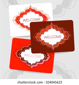 Welcome. Template design. Sign in Arabic style.