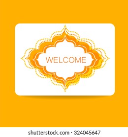 Bienvenido. Diseño de plantilla. Iniciar sesión al estilo árabe.