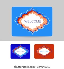Welcome. Template design. Sign in Arabic style.