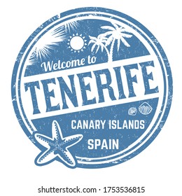 Welcome to Tenerife grunge rubber stamp on white background, vector illustration