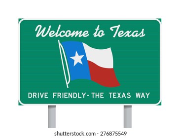 Bienvenue au panneau routier du Texas