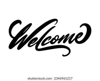 WELCOME TEXT CALLIGRAPHY SCRIPT STYLE