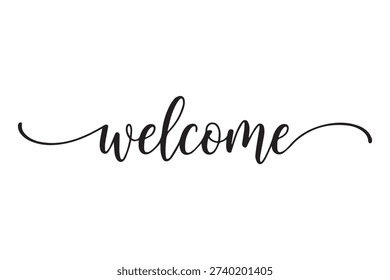 Welcome Text Calligraphy vector design