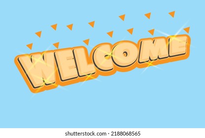 Welcome Text Effect Template 3d Bold Stock Vector (Royalty Free ...