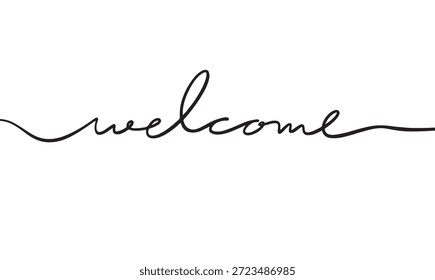 Begrüßungstext Schriftart Kalligrafie handgeschriebene Schrift schwarze Farbe Objekt willkommen hallo Geschäftsgruß willkommen Geschäftsmann Geschäftsfrau willkommen hallo Banner Freude lustig glücklich Jahreszeit Vintage 