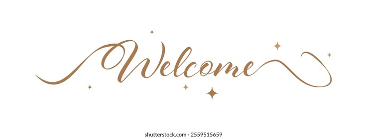 welcome text information vector sign