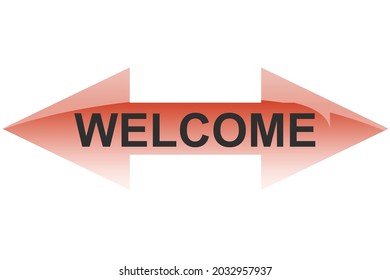 Welcome Text Logo Icon Vector Template Design Illustration