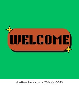 Texto de bienvenida sobre un fondo verde