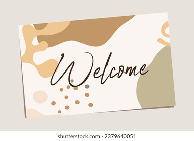 welcome text on white background