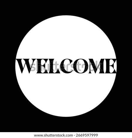 Welcome text with simple background for greeting , regard , pleasure etc .