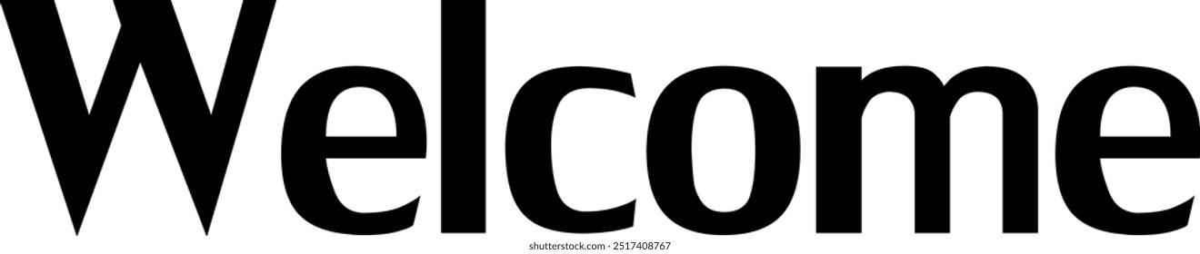 Welcome text use for multiple purposes such as banner, wishing, website and many more.