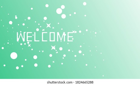 Welcome text . web banner. Vector Illustration