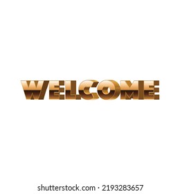 Welcome Text With White Background