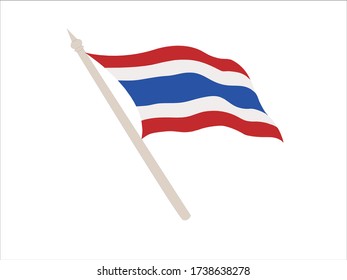 Welcome to Thailand. Thailand flag. Patriotic design. Vector illustration.