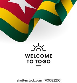 Welcome to Togo. Togo flag. Patriotic design. Vector illustration.