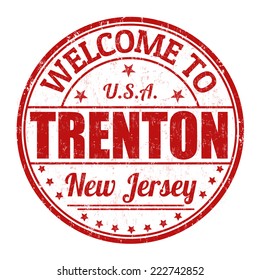 Welcome to Trenton grunge rubber stamp on white background, vector illustration